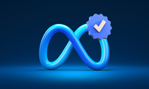Logo Meta con spunta blu